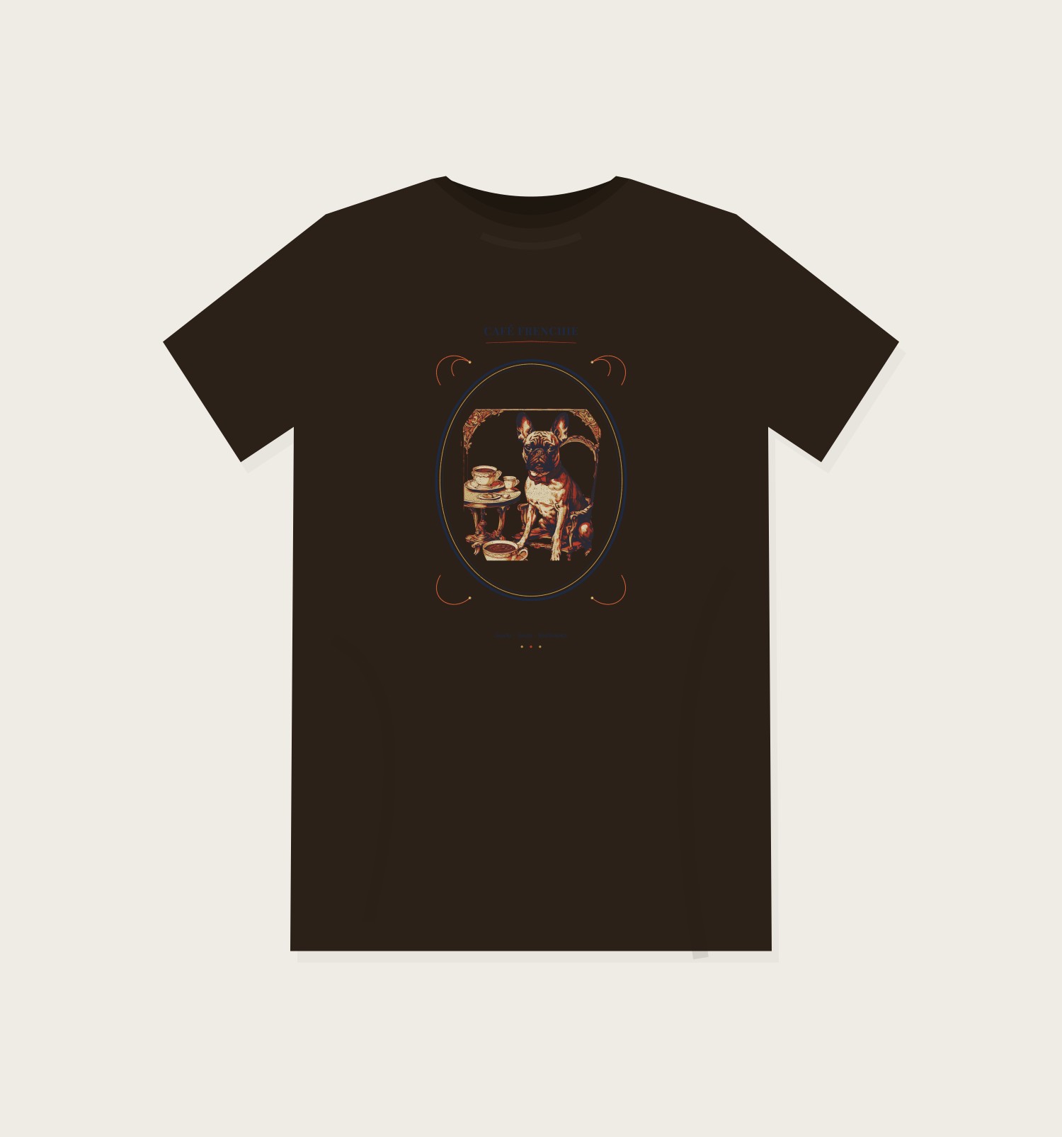Café Frenchie French Bulldog tee