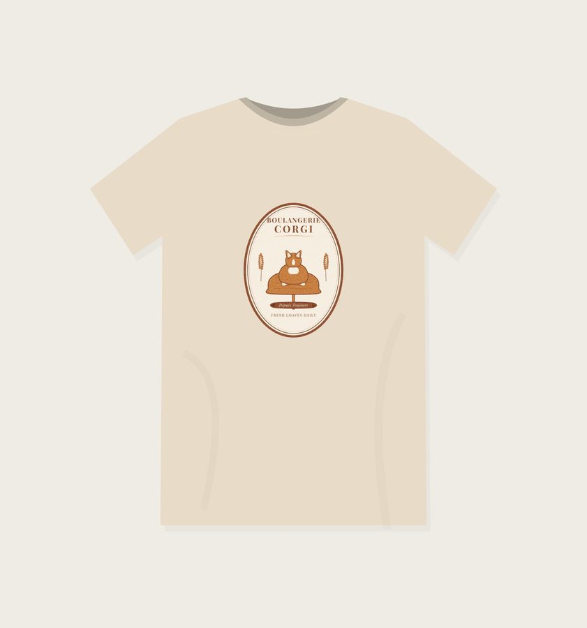 Boulangerie Corgi tee